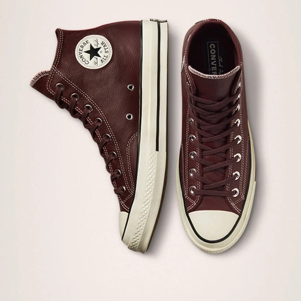Converse Chuck Taylor Leather High Top Burgundy Oxblood Women’s Size 9